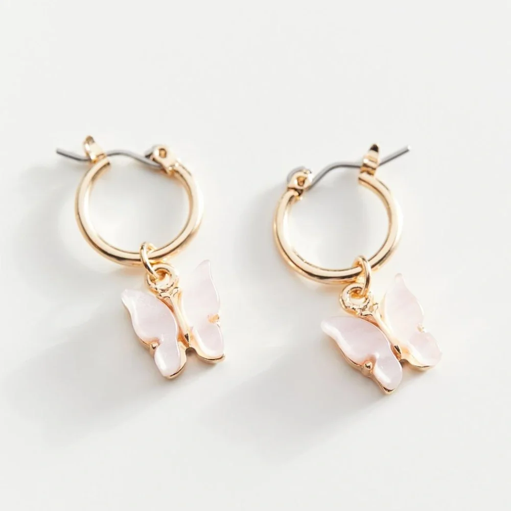 NWT UO Mini Butterfly Charm Earring - Picture 1 of 5